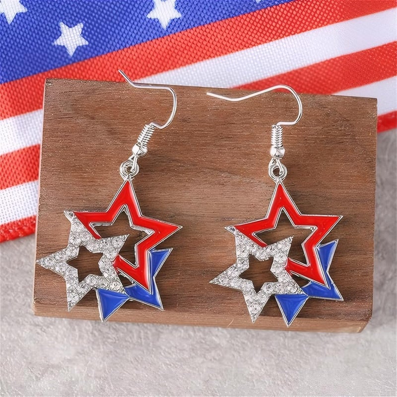 ecozran Halloween, Christmas, 4th of July Patriotic Earrings, Holiday Earrings Independence Day Stud Dangle Drop Earrings Hook Fashion Jewelry Gift for Women - Image 3